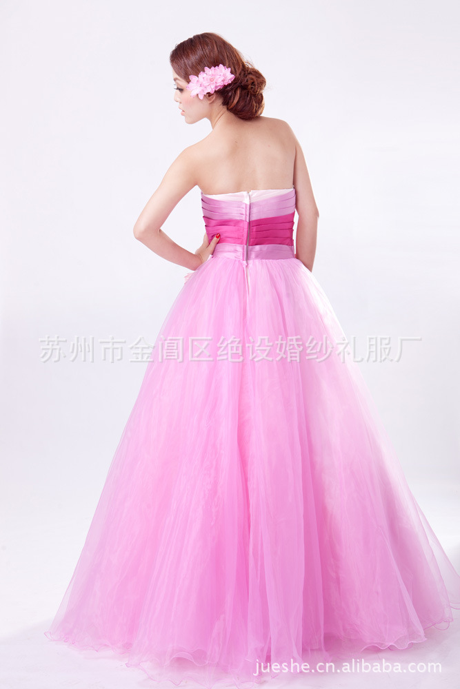 【【绝设】糖果<em>彩纱</em> 甜美清新 抹胸 花朵齐地婚