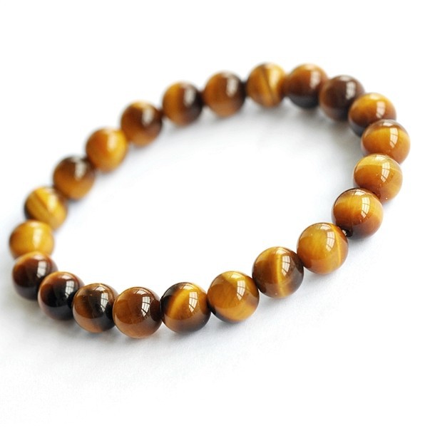 【年安水晶 正品防伪 天然黄虎眼石手链 8MM 