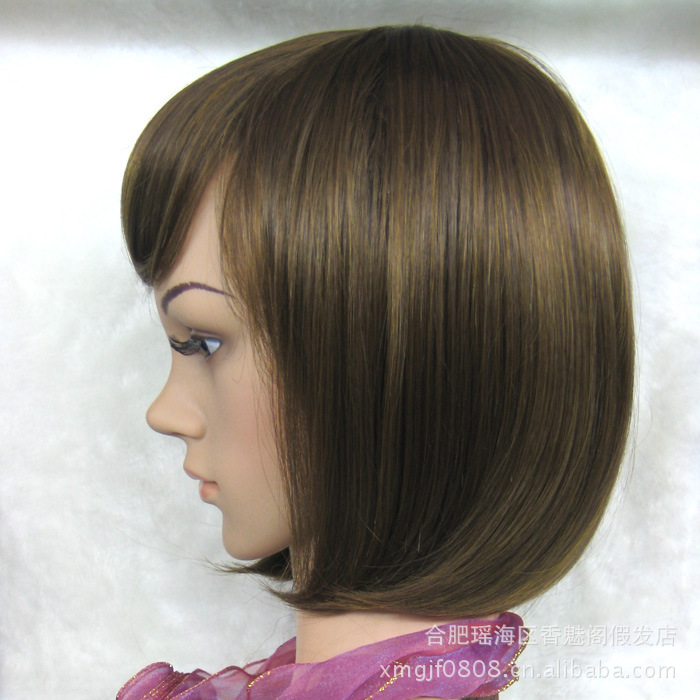 蓬松BOBO<em>头短</em>直发<em>发型</em>时尚<em>波波头</em>假发直发短