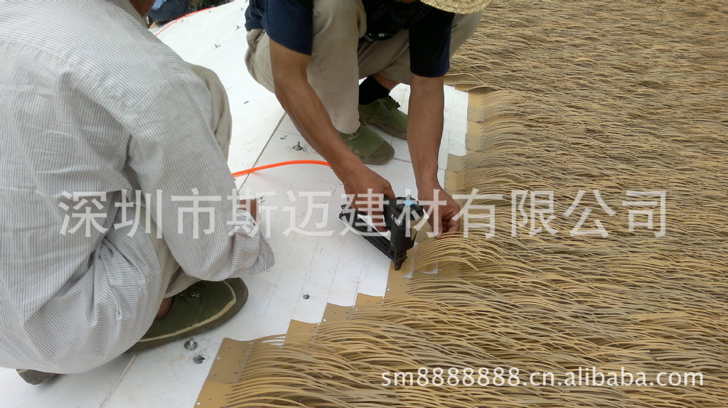 防火别墅瓦/铝制仿真茅草瓦/别墅亭/茅草茅草屋茅草鄱阳图片