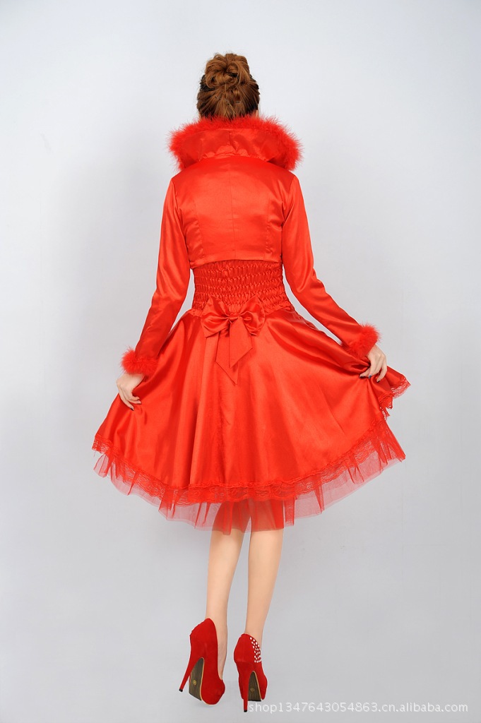 【厂家品牌直销 夹棉冬款 敬酒礼服批发 大尺码