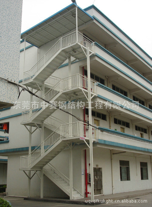 东莞中赛专业承接大型室外钢楼梯 钢结构楼梯安装设计