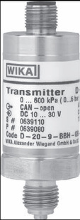 WIKA 带CANopen接口的压力变送器 平嵌隔膜型D20-9 D21-9 精度0.3