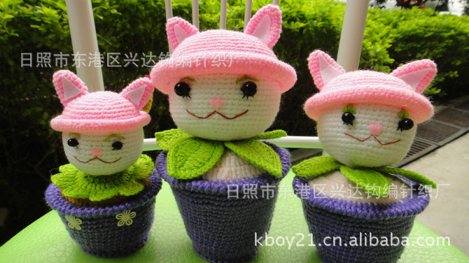 手工勾收纳盒钩编玩具编织公仔针织娃娃钩针箱