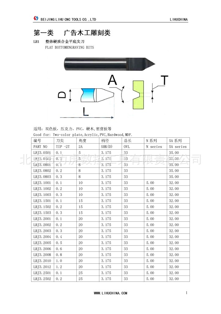 LH1整体硬质合金平底尖刀/雕刻刀具/锥度尖刀/非标刀具/钨钢刀具
