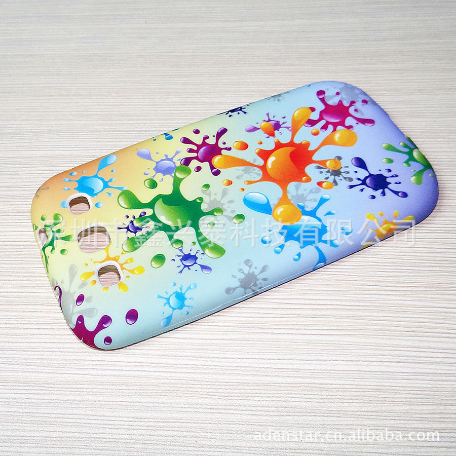 【i9300 专用手机保护套 硅胶套 水彩绘画手机