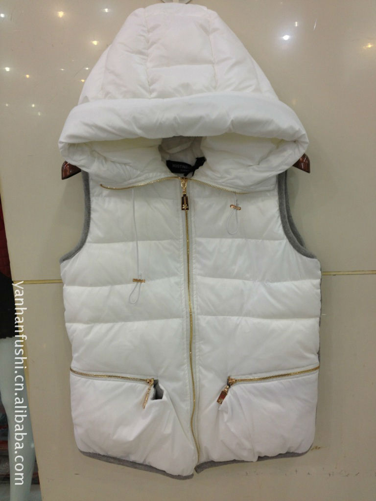 秋冬无缝<em>保暖</em>羽绒<em>女士马甲</em>无袖大码棉背心中老