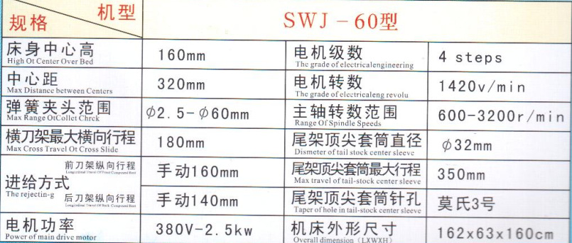 四维桌上车床SWJ-15/25/32/45/52/60型