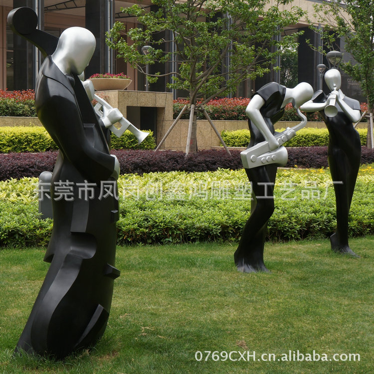 【供应玻璃钢人物造型雕塑 现代主题风格雕塑