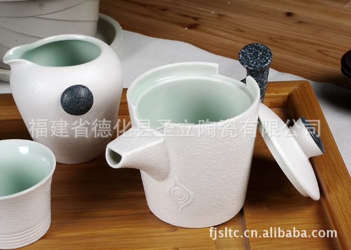 厂家直销 定窑茶具 玉雪玲珑 耕耘套组 高档陶瓷礼品 陶瓷礼品
