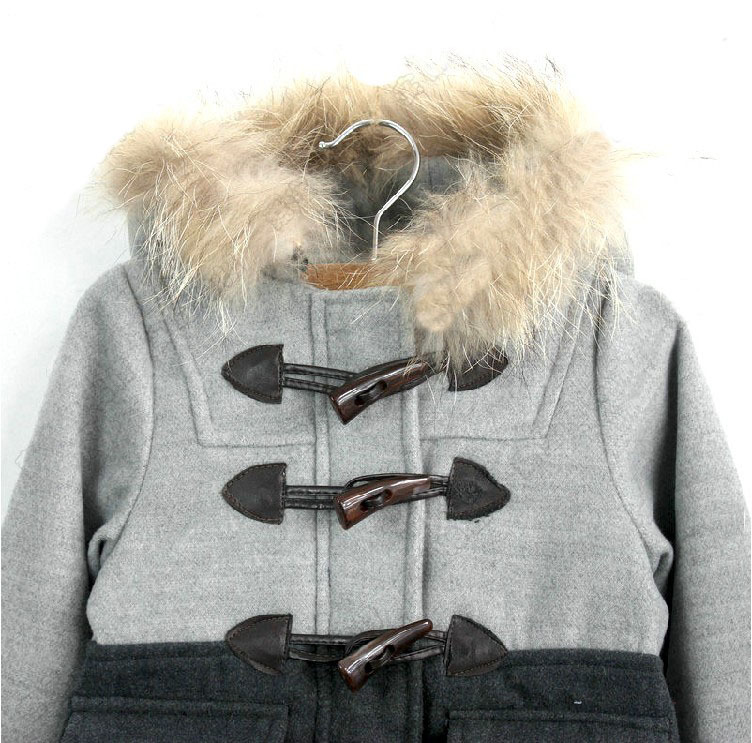 2012秋冬新品 dkn*儿童牛角扣尼<em>大衣</em> 童<em>外套</em> 童