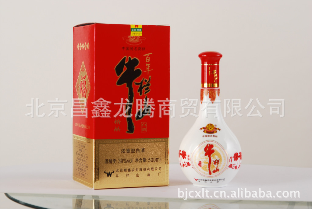 百年牛栏山二锅头 39度红精品500ml