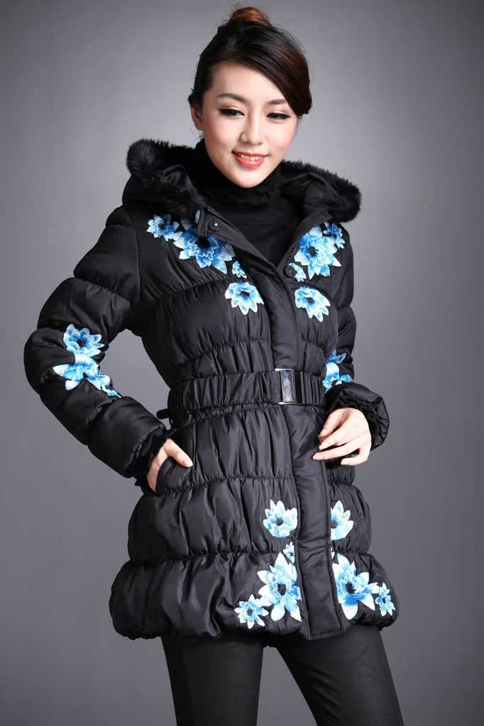 新款中老年女装 中老年服装冬季棉衣棉服外套