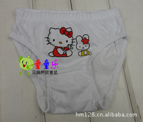 东莞童装厂直销KT猫卡通女童<em>内裤</em> 便宜<em>童短裤</em>