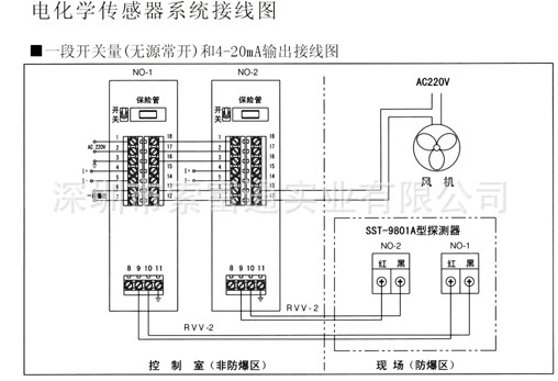 电化学传感器系统接线图