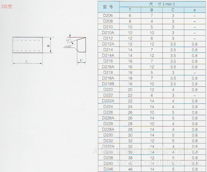 焊接刀片 优质焊接刀片 D2型焊接刀片【森锐硬