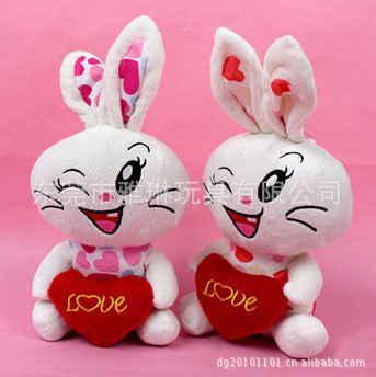 超可爱Love兔,兔子公仔,碎花兔,毛绒玩具,咪兔娃娃,厂家专业定制