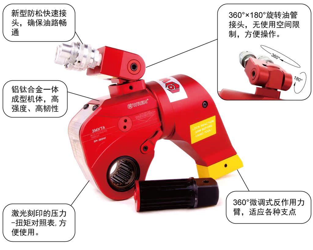 WREN雷恩直销MXTA液压扳手|扭力扳手|力矩扳手|液压扭矩扳手