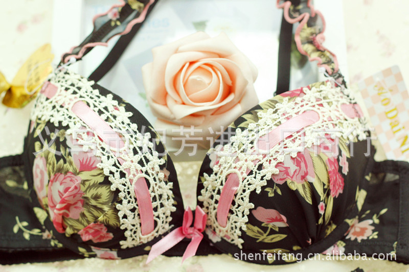 <em>文胸</em>-9995<em>碎花田园</em>风高档<em>刺绣文胸</em>套装 <em>文胸</em>批