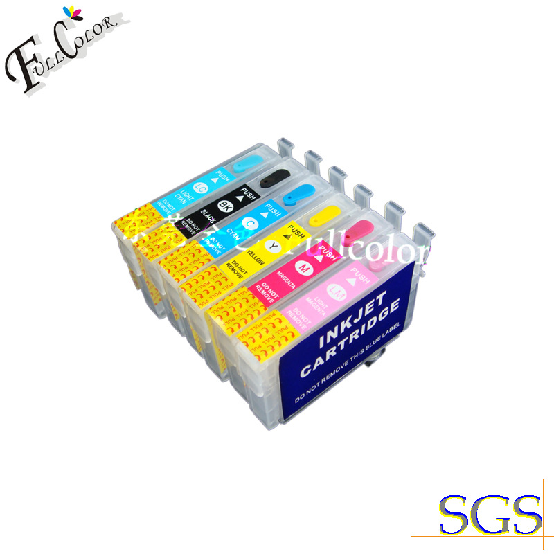 6color empty ink cartridge