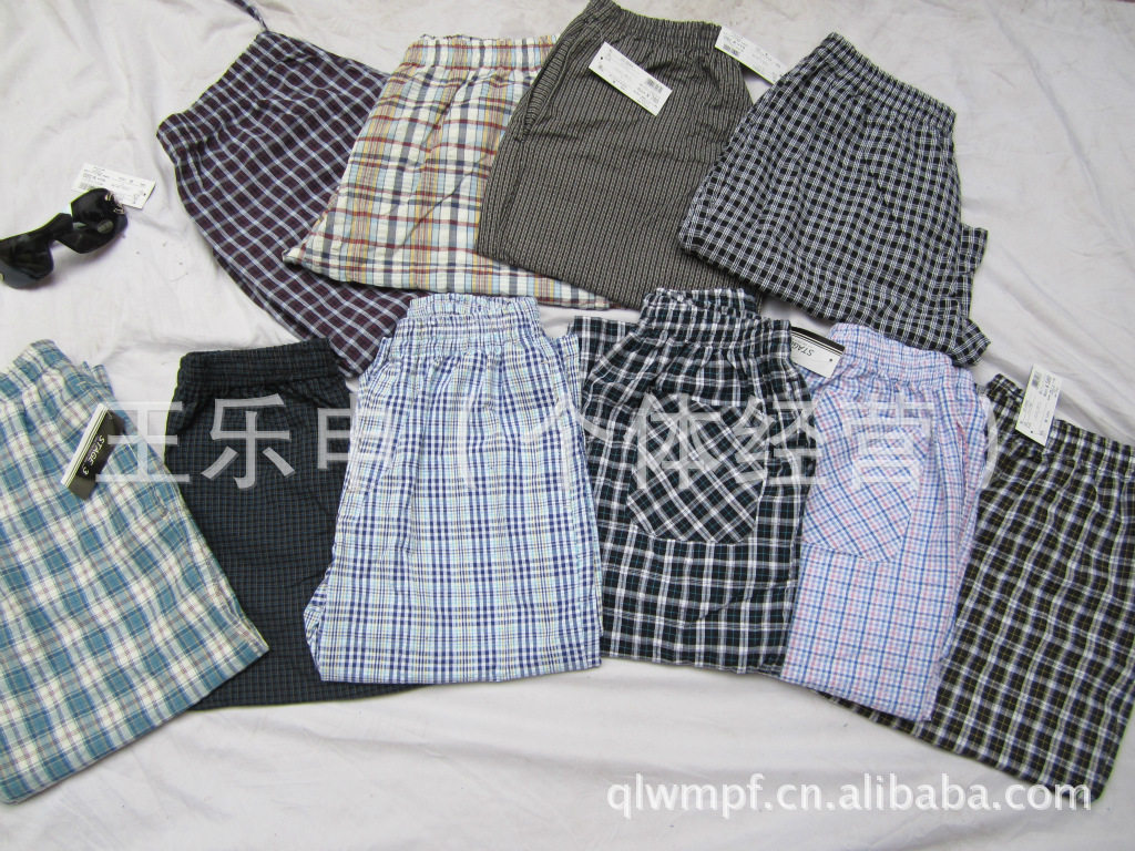 【外贸男装<em>批发</em> 外贸日单<em>男士</em>休闲<em>短裤</em> 纯棉格