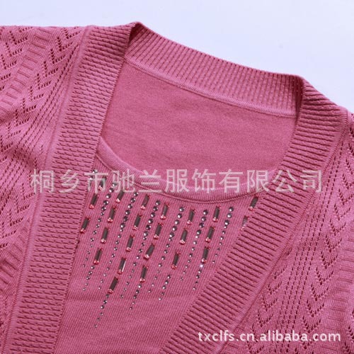 秋装韩版新款女装中老年妈妈装假两件套桐乡濮院批发羊毛衫羊绒衫 