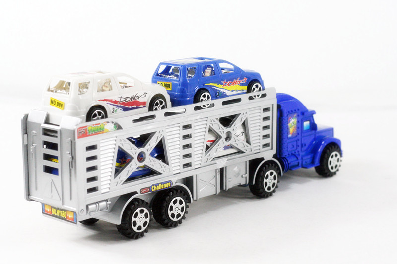 电动玩具车 惯性双层拖头车载4只车仔 本厂专