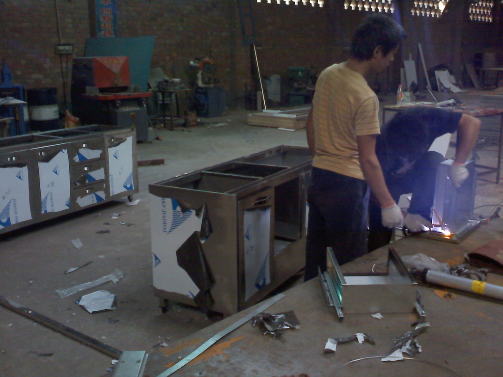 【多款多种】优质不锈钢彩色家庭整体橱柜 防