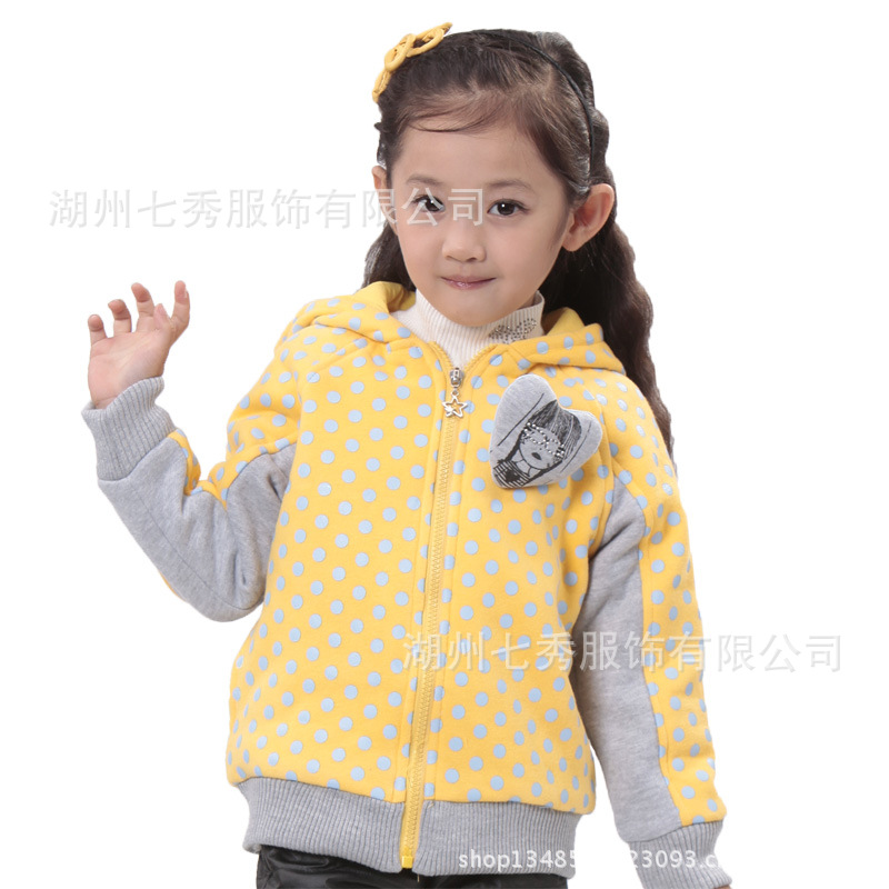 女童装新款女童棉卫衣加厚款女童卫衣秋装外套