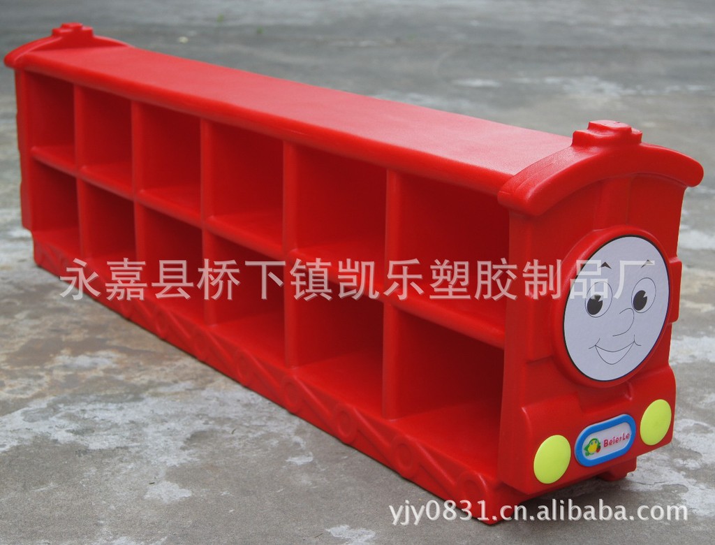 幼儿园家具可爱动画托马斯塑料鞋柜图片,幼儿