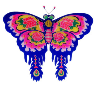 批发采购风筝-小额批发 传统中号牡丹蝴蝶风筝