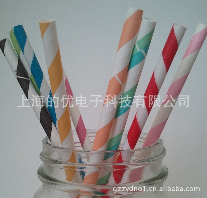 供应各种食品级纸吸管,条纹纸吸管,圆点纸吸管,(通过fda检测)
