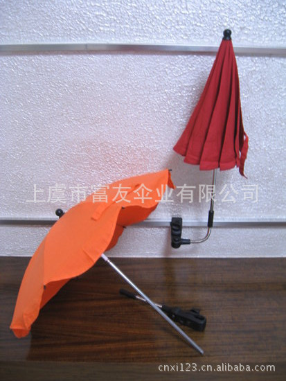 直销优质方形夹子伞,沙滩椅伞,婴儿车专用夹子雨伞