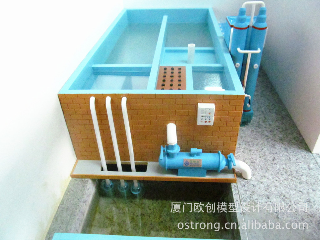 室内水循环设备模型,机械模型,鱼塘模型