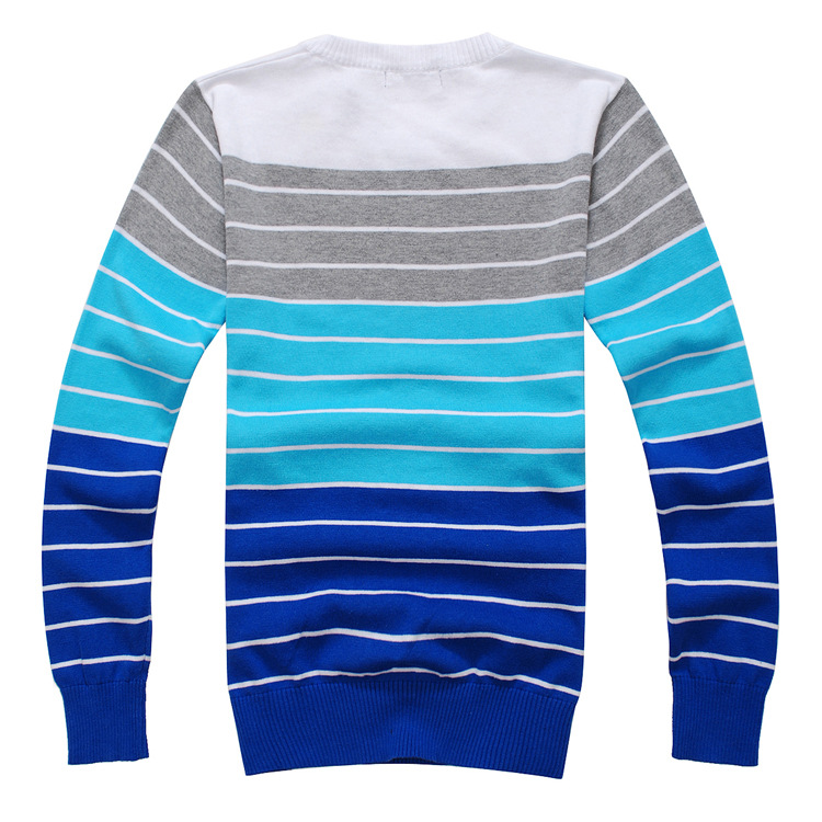 秋冬季新款休闲男士鳄鱼<em>毛衣</em> <em>条纹男式</em>鳄鱼毛