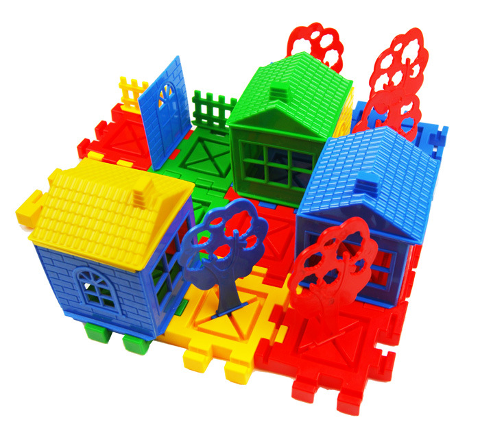 W760 儿童益智房子 精品塑料玩具积木 拼插房