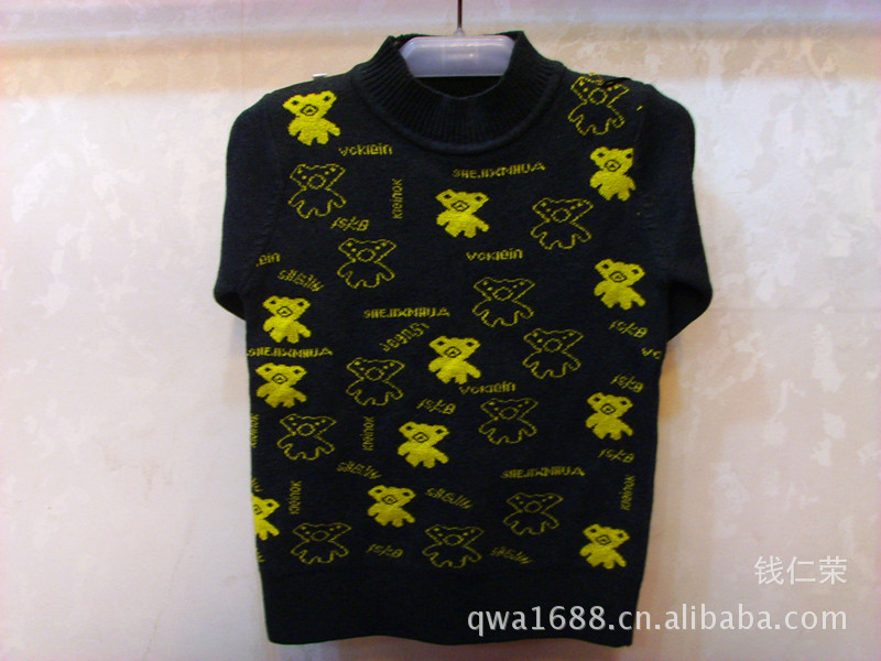 外贸童装 韩版童装<em>批发</em> 全棉童<em>毛衣</em> 圆领<em>打底衫</em>