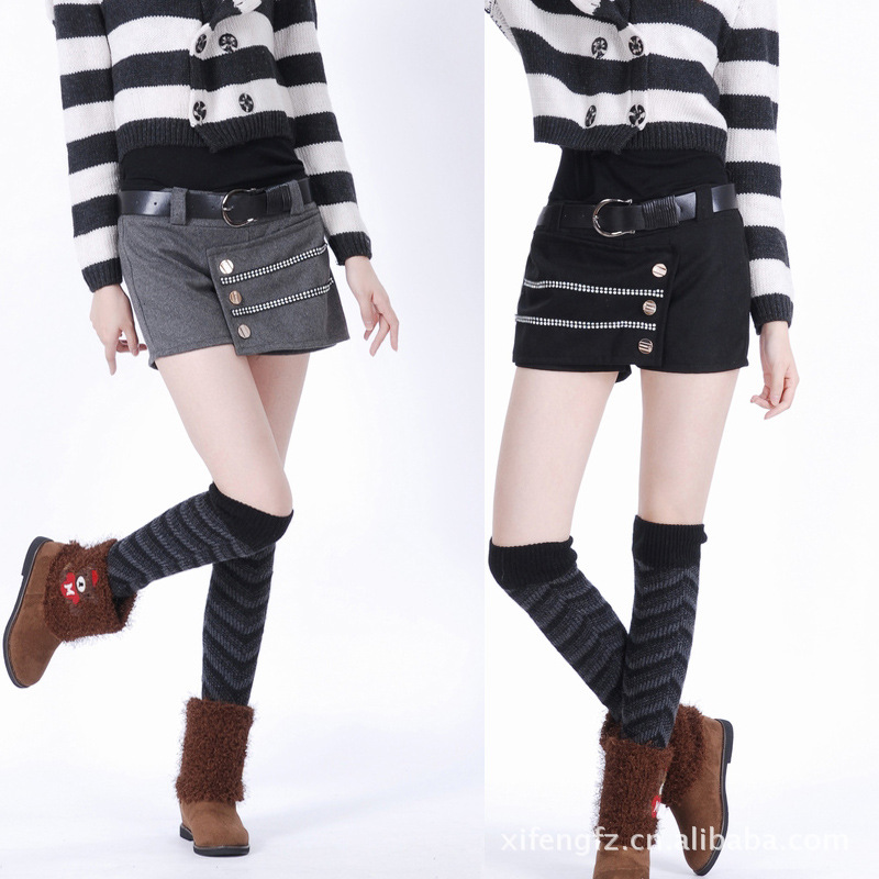 8883#春秋新款 韩版毛呢呢子女 中腰<em>均码</em>休闲