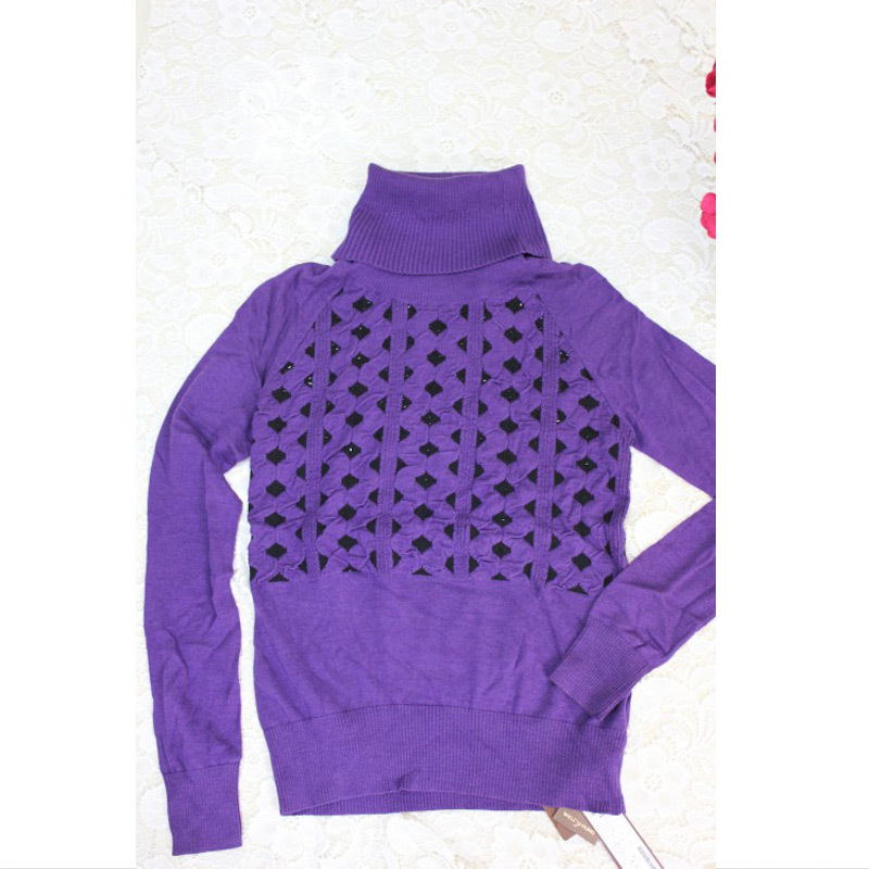 冬款女士高领<em>打底毛衣 批发</em> 新款毛衣批发 短款