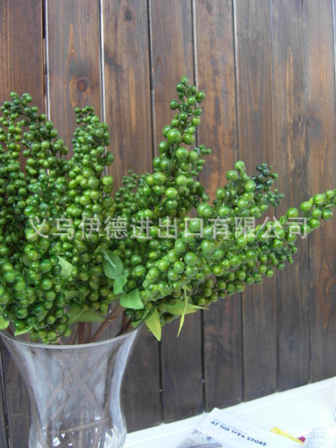新年用品 盛夏果实(单支五代同堂果) 绿色 仿真植物