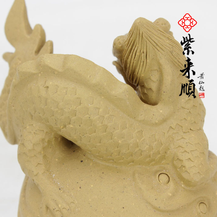 【【紫来顺】宜兴紫砂壶正品全手工 段泥龙蛋