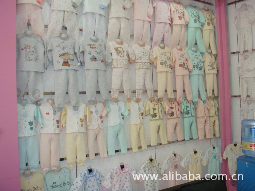 【<em>批发</em> 鸣旗 婴<em>幼儿内衣</em>棉毛半翻领连体裤(100