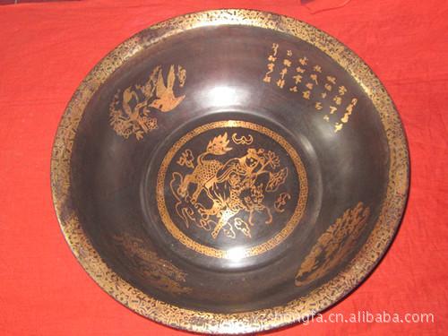 宏发铜制品厂 供应仿古铜盆 古典花纹铜盆 铜牛