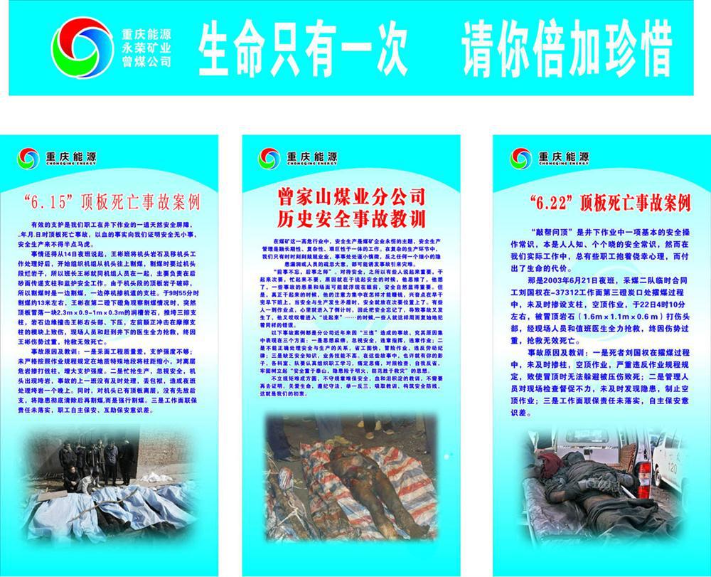 【108平面图应急救护海报展板151煤矿事故案