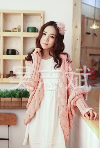 M309 韩版2012秋装新款不规则麻花粗线<em>织蝙蝠</em>