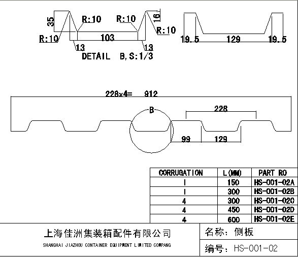 供应 集装箱侧板补料 厂家直销