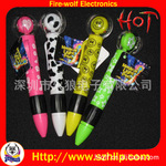 【七彩发光转球笔】5LED彩灯转球笔/深圳七彩5LED转球笔