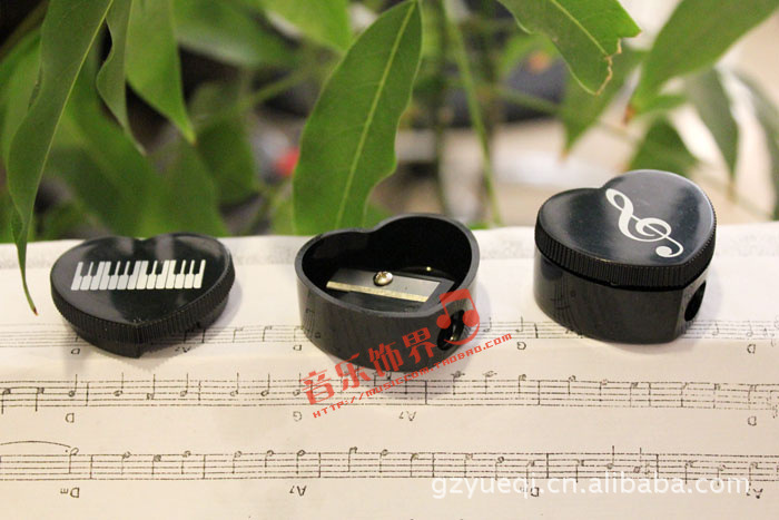 笔器 台湾钢琴键盘高音谱号图案卷笔刀 音乐创意礼品 卷笔刀 削笔-