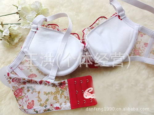471<em>红色</em> 新款韩版田园碎花可爱少女内衣 <em>红丝</em>