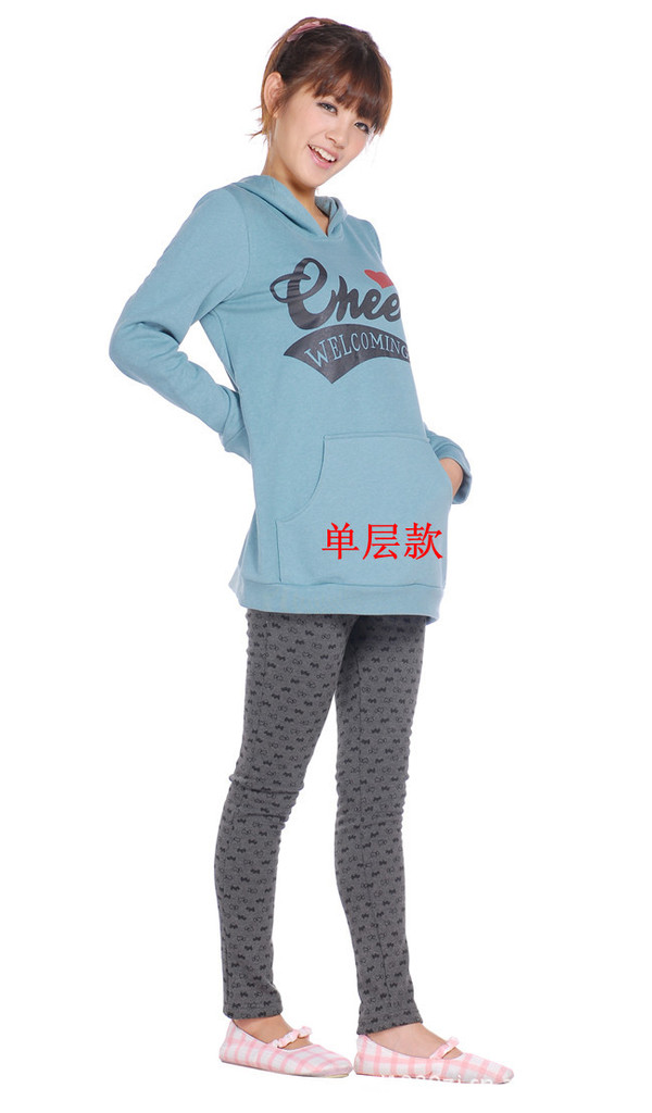 孕妇卫衣 纯棉 双层加绒加厚 不起球不褪色 外套